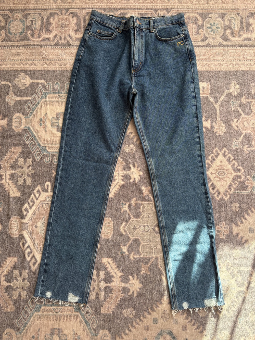 Women’s Boot Cut Jeans in Dark Blue Denim